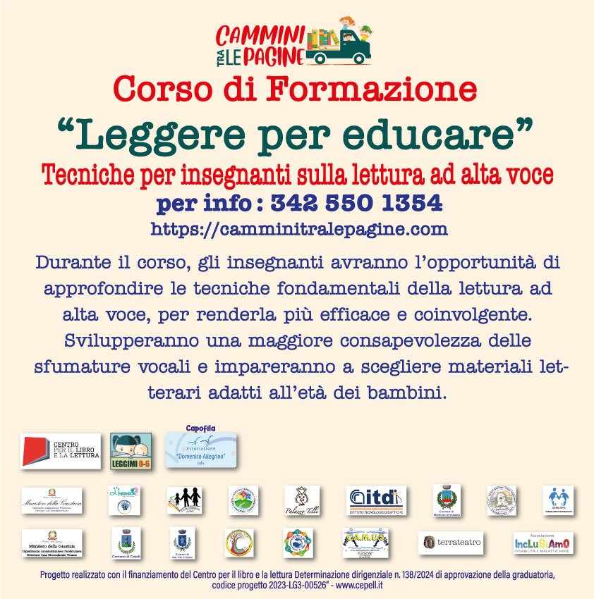 Corso di formazione Leggere per educare
